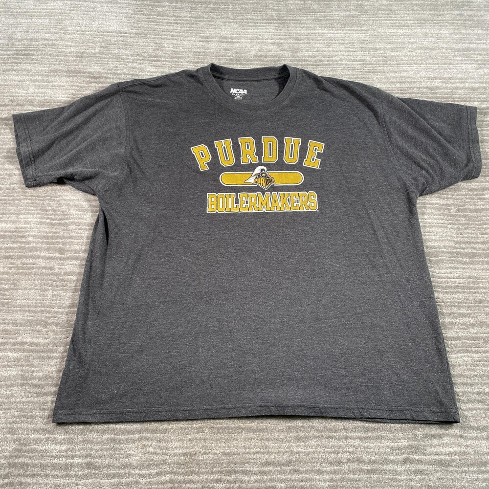 Purdue Boilermakers Shirt Mens 2XL Gray NCAA College Graphic Tee T-Shirt